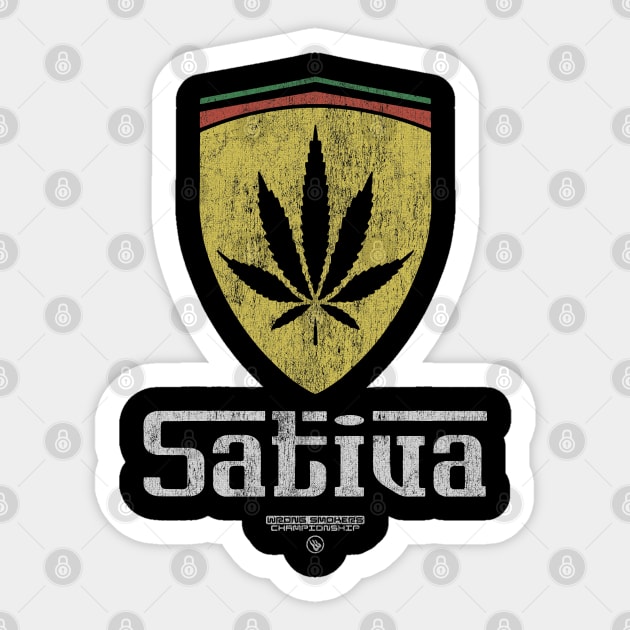 Sativa Shield Sticker by Wrongteeshirt